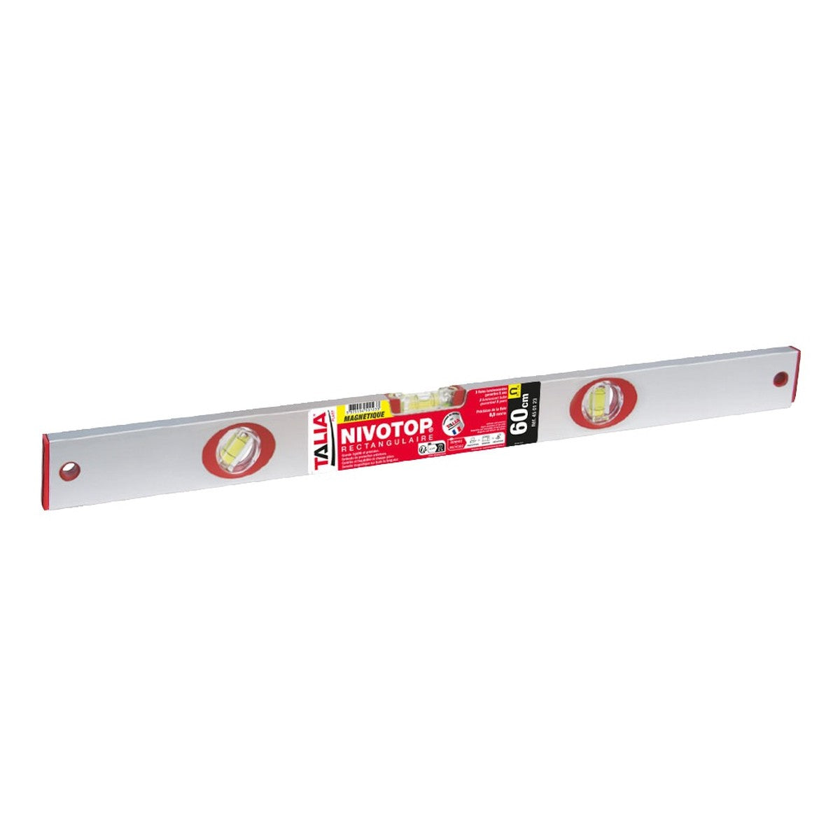Nivotop® ALU rectangulaire entièrement magnétique 25 cm