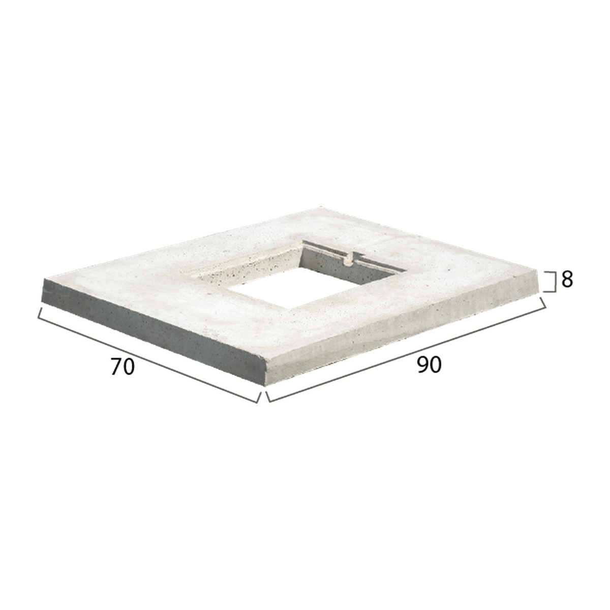 Couvercle 70x90 ext EP. 8 + réserve 40x33 int
