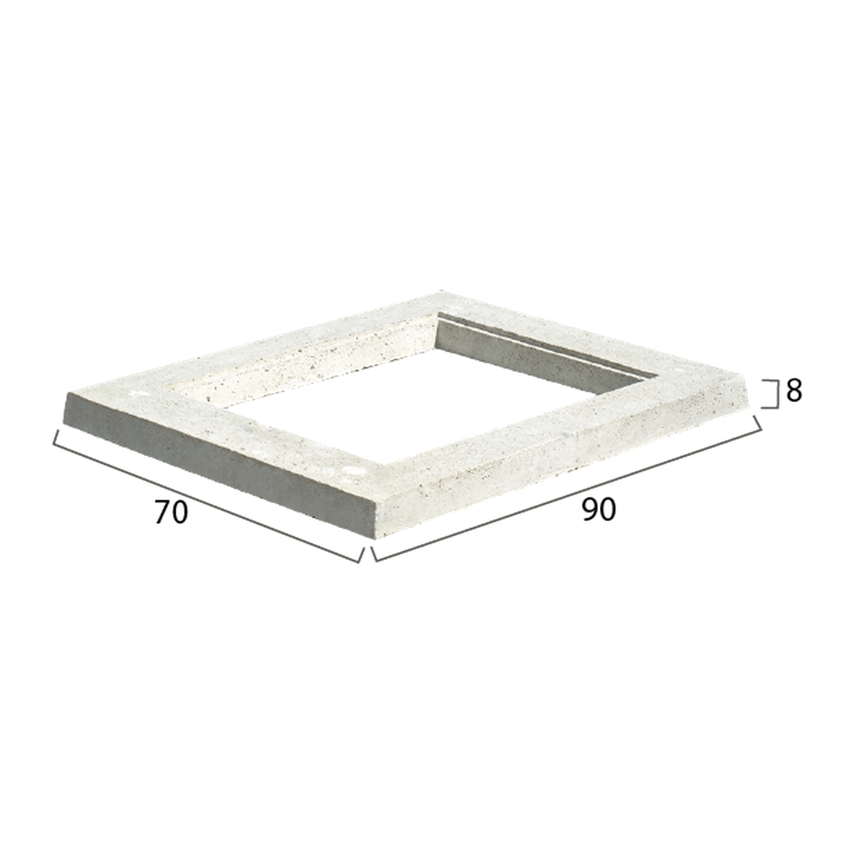 Couvercle 70x90 ext EP. 8 + réserve 66x50 int