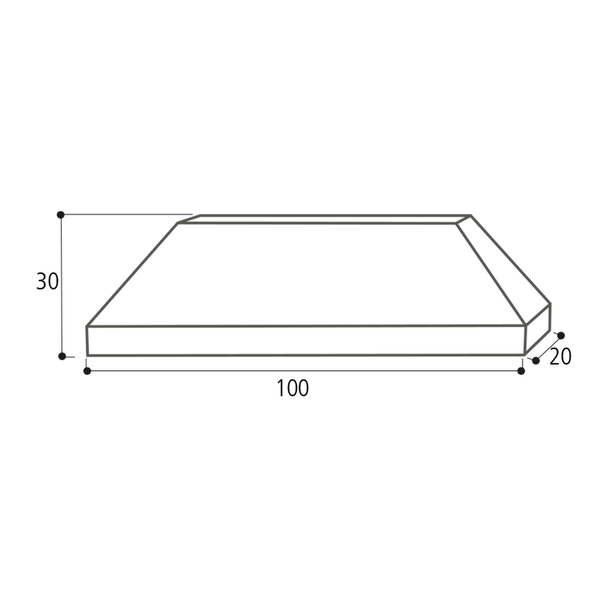 Bordure Antipassage CE 3.5 - Béton