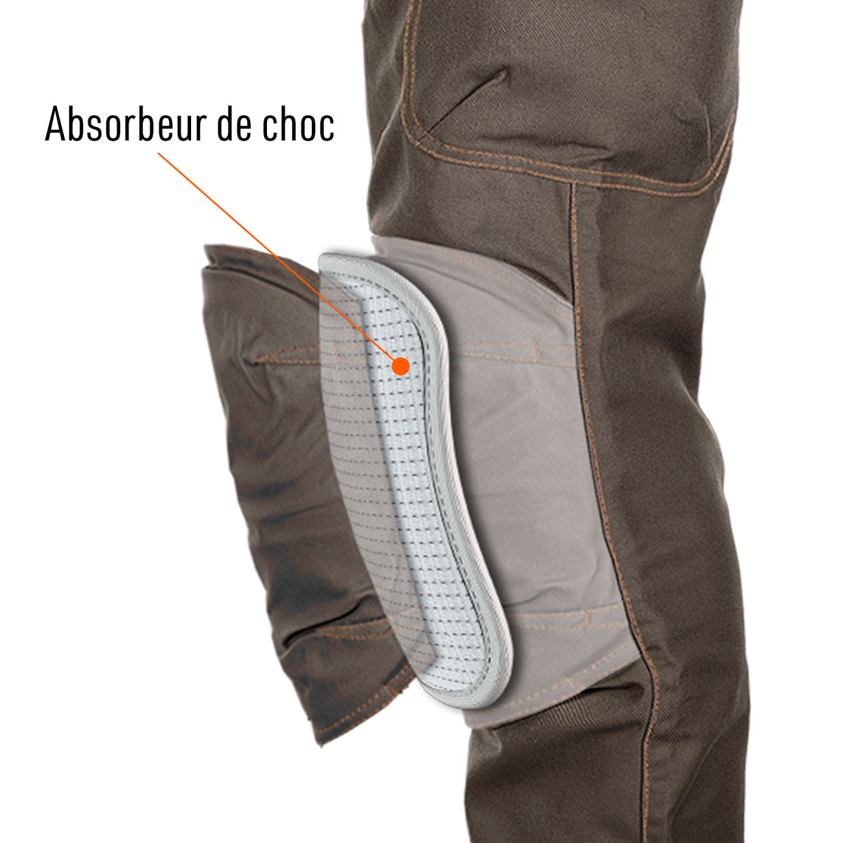 Pantalon de travail Bosseur HARPOON NIVA blanc taille 42 — Bosseur