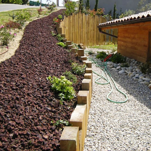 Traverse paysagère Chêne - traité Classe 4 - 100 x 200 mm L.2.00 m