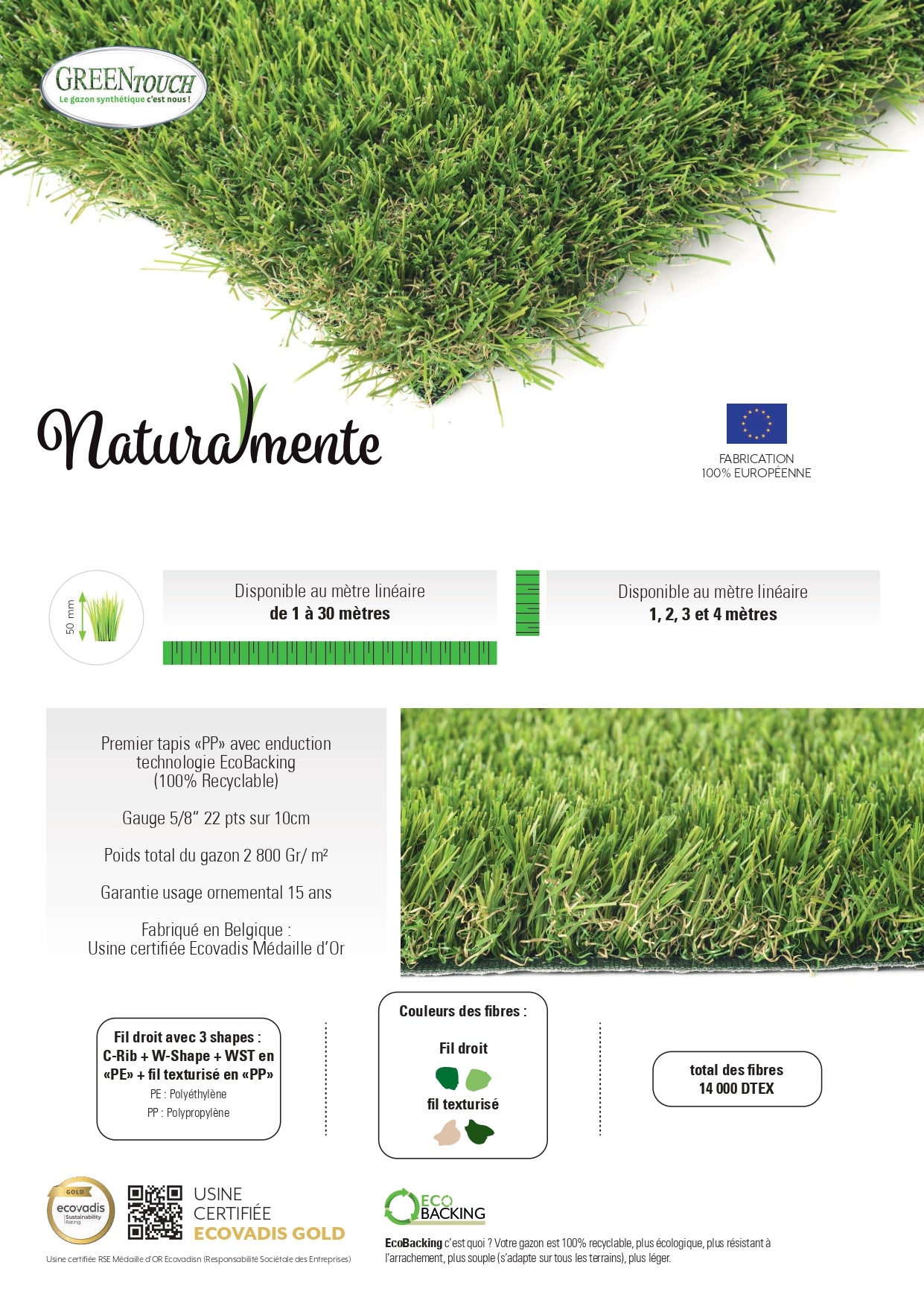 Naturalmente - Gazon Synthétique