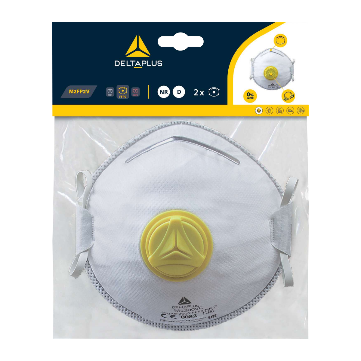 Kit 2 masques FFP2 Delta Plus à valve — sur carte